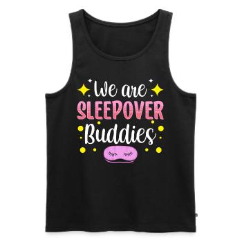 Wir Sind Übernachtung Freunde Übernachten Party - Männer Premium Bio Tank Top - Schwarz - Vorne - AI Model Male 178 light (178cm)