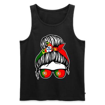 Portugiese Portugiesisches Portugal - Männer Premium Bio Tank Top - Schwarz - Vorne - Michal (187cm)