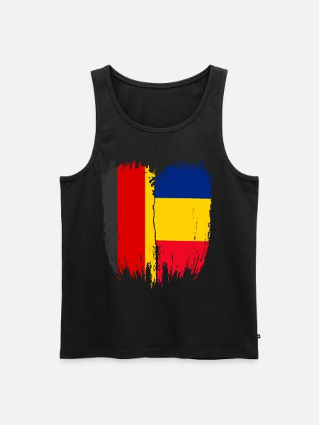 Germany Flag Romania - Men's Premium Organic Tank Top - black