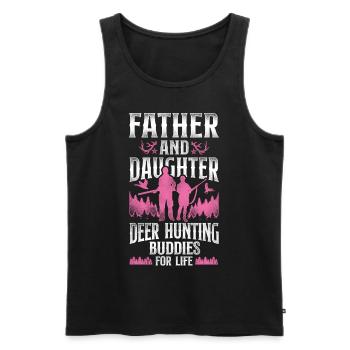 Buck Deer Hunting Hunter Father - Männer Premium Bio Tank Top - Schwarz - Vorne - Michal (187cm)