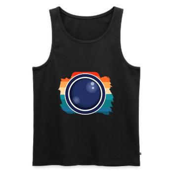 Photos Camera Lens Photography - Men's Premium Organic Tank Top - black - Front - Michal (187cm)