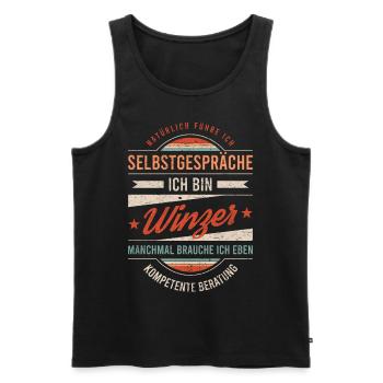 Winzer Arbeitskollege Kollege Geschenk Retro - Männer Premium Bio Tank Top - Schwarz - Vorne - Michal (187cm)