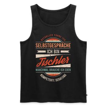 Tischler Arbeitskollege Kollege Geschenk Retro - Männer Premium Bio Tank Top - Schwarz - Vorne - Michal (187cm)