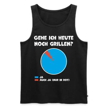 Grillen Grill Humor Sommerzeit - Männer Premium Bio Tank Top - Schwarz - Vorne - Michal (187cm)