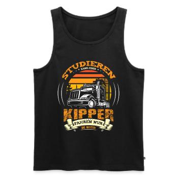 Kipper Fahrer Trucker Lkw Fahrer - Männer Premium Bio Tank Top - Schwarz - Vorne - AI Model Male 178 light (178cm)