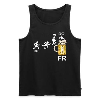 Woche Bier Trinken Saufen Party - Männer Premium Bio Tank Top - Schwarz - Vorne - AI Model Male 178 light (178cm)