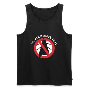 I'd Terminate That Pest Control Extermination - Men's Premium Organic Tank Top - black - Front - AI Model Male 178 light (178cm)