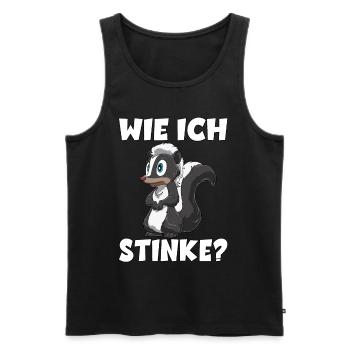 Stinktier Lustige Stinktiere Zootier Geschenk für - Männer Premium Bio Tank Top - Schwarz - Vorne - AI Model Male 178 light (178cm)