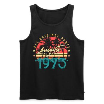 August 1973 Alles Original - Männer Premium Bio Tank Top - Schwarz - Vorne - Michal (187cm)