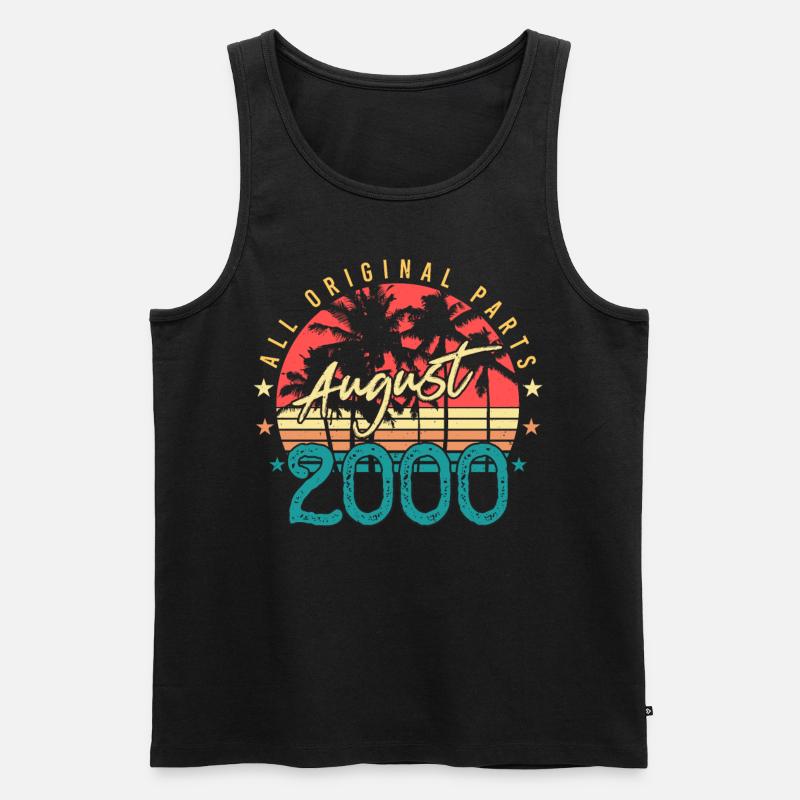 Geburtsmonat August 2000 - Männer Premium Bio Tank Top - Schwarz