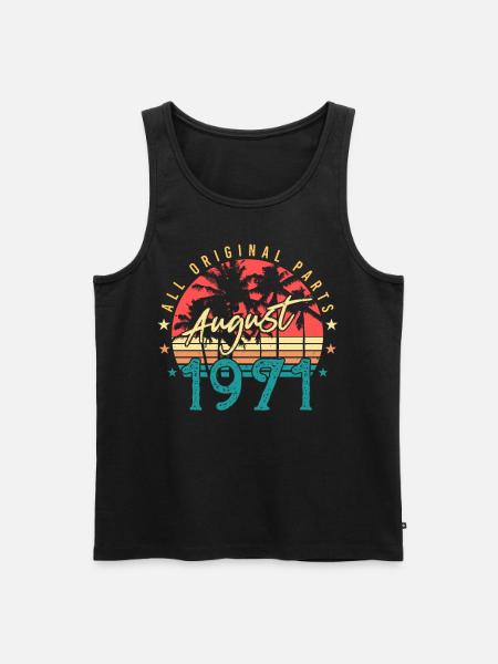 August 1971 Alles Original - Männer Premium Bio Tank Top - Schwarz