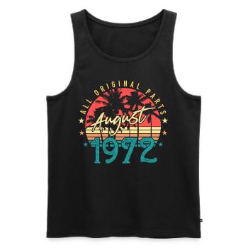 50. Jahrestag August 1972 - Männer Premium Bio Tank Top - Schwarz - Vorne - Michal (187cm)