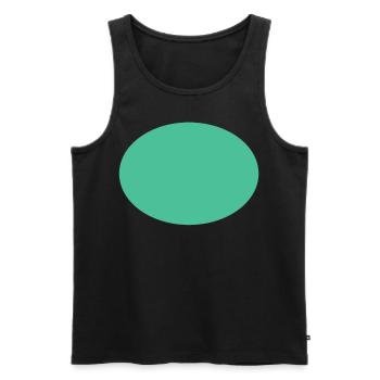 Green Oval Simple Design - Men's Premium Organic Tank Top - black - Front - AI Model Male 178 light (178cm)