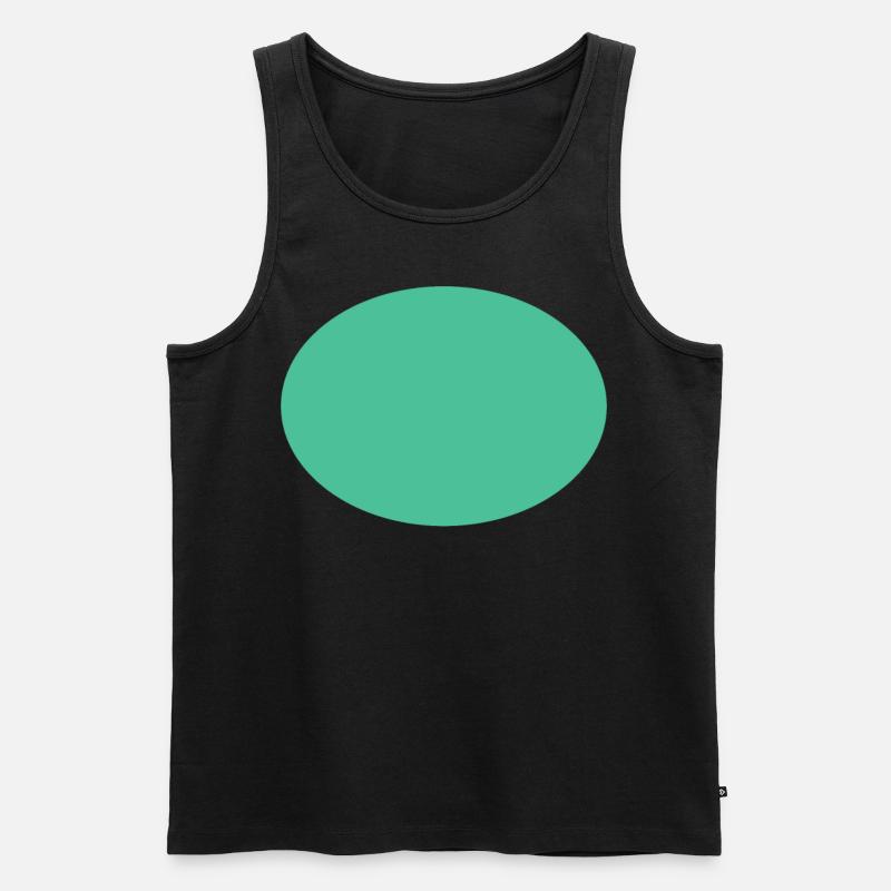 Grünes Oval Simpel Design - Männer Premium Bio Tank Top - Schwarz