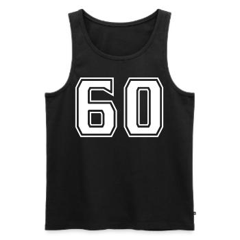 Numéro 60 Blanc - Débardeur bio Premium Homme - noir - Devant - Michal (187cm)