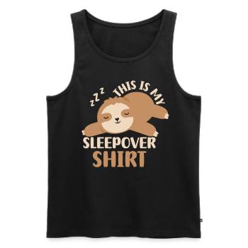 This is my Sleepover Shirt Party Stay - Men's Premium Organic Tank Top - black - Front - Michal (187cm)