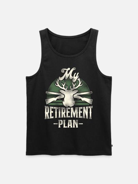 Buck Deer Hunting Hunter Retired - Men's Premium Organic Tank Top - black