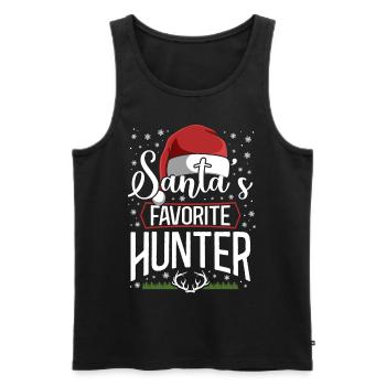 Chasseur de cerfs de Buck Noël - Débardeur bio Premium Homme - noir - Devant - Michal (187cm)