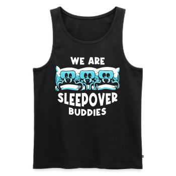 We Are Overnight Buddy Overnight Party - Men's Premium Organic Tank Top - black - Front - Michal (187cm)