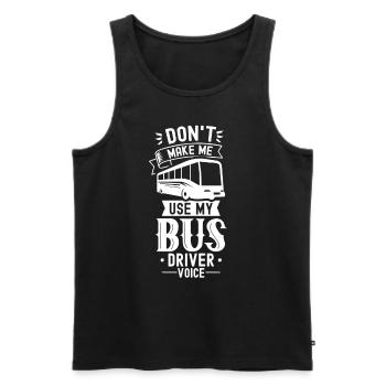 My bus driver voice coach bus driving - Men's Premium Organic Tank Top - black - Front - AI Model Male 178 light (178cm)