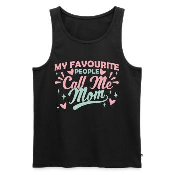 My favorite people call me mom mom mom - Men's Premium Organic Tank Top - black - Front - AI Model Male 178 light (178cm)