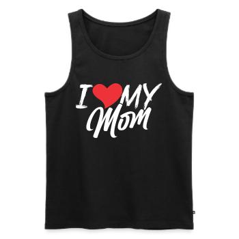 Ich Liebe Meine Mutter Muttertag Mutti Mama Mami - Männer Premium Bio Tank Top - Schwarz - Vorne - Michal (187cm)