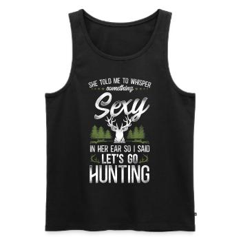 Buck Deer Hunting Hunter Vintage - Débardeur bio Premium Homme - noir - Devant - Michal (187cm)