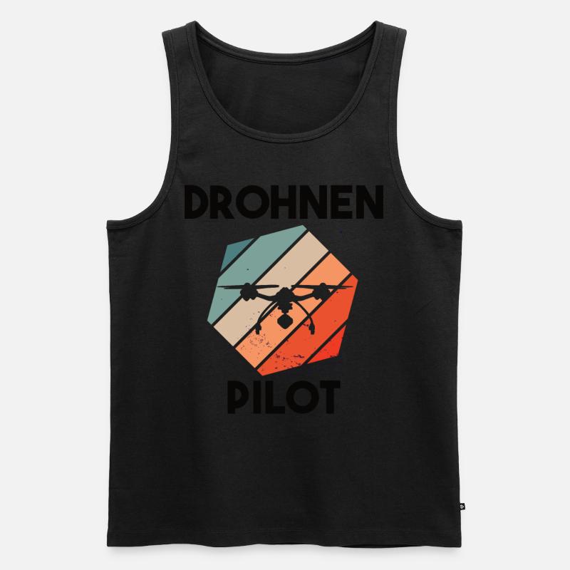 Drohnenpilot Spruch - Männer Premium Bio Tank Top - undefined