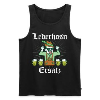Lederhosn Ersatz Lederhose - Männer Premium Bio Tank Top - Schwarz - Vorne - Michal (187cm)