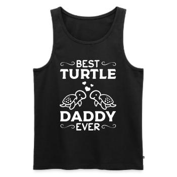 Sea Turtle Daddy Best Turtle Daddy Ever Cute - Männer Premium Bio Tank Top - Schwarz - Vorne - Michal (187cm)