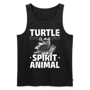 Turtle Is My Spirit Animal – mignon - Débardeur bio Premium Homme - noir - Devant - AI Model Male 178 light (178cm)