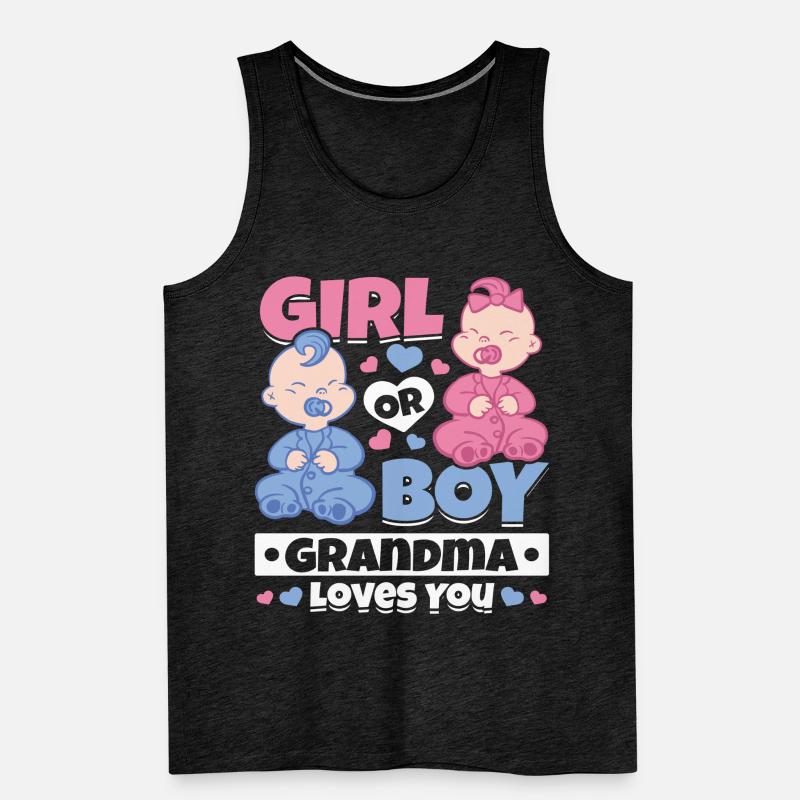 Mädchen oder Junge Oma liebt dich - Geschlecht des Männer Premium Bio Tank Top