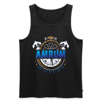 Amrum Nordsee Insel - Männer Premium Bio Tank Top - Schwarz - Vorne - Michal (187cm)
