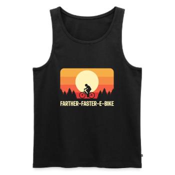 Farther Faster E-Bike Electric Bicycle - Men's Premium Organic Tank Top - black - Front - Michal (187cm)