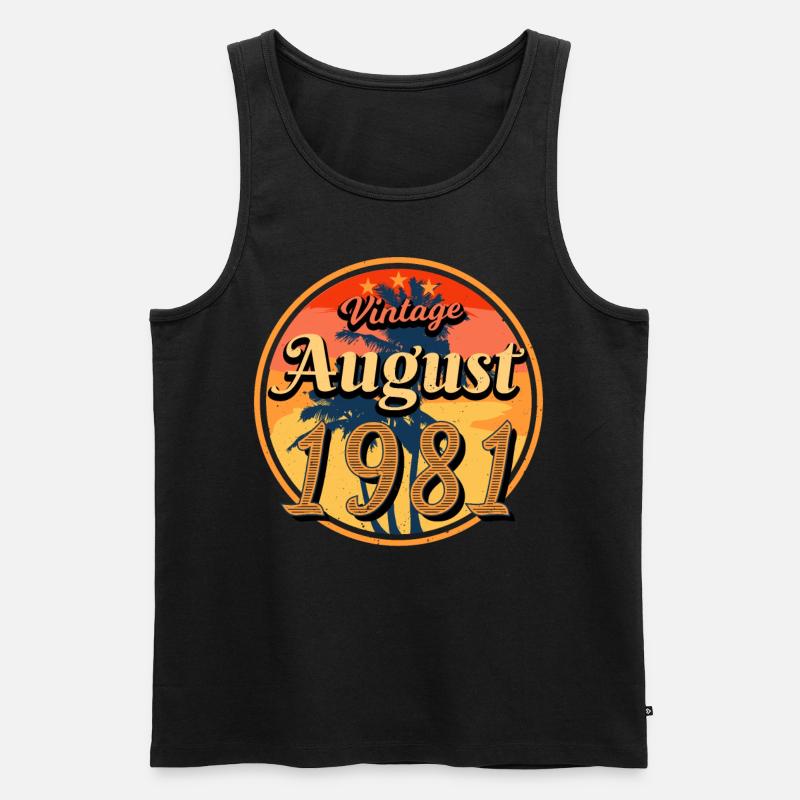 Geschenkidee Für August 1981 - Männer Premium Bio Tank Top - Schwarz