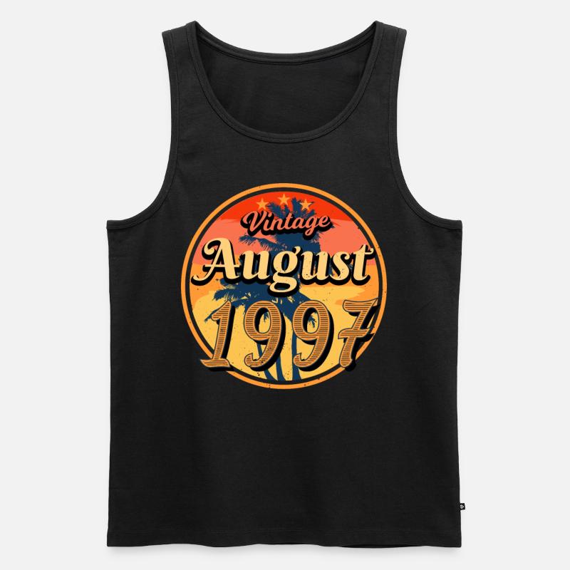 Geburtsmonat August 1997 - Männer Premium Bio Tank Top - Schwarz