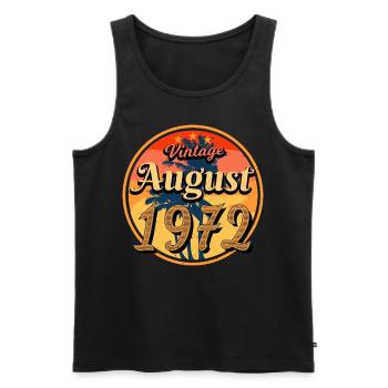 50. Jahrestag August 1972 - Männer Premium Bio Tank Top - Schwarz - Vorne - Michal (187cm)