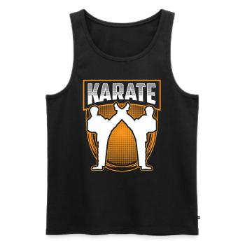 Karate Kämpfer Kampfkunst Kampfsport Sprüche - Männer Premium Bio Tank Top - Schwarz - Vorne - Michal (187cm)