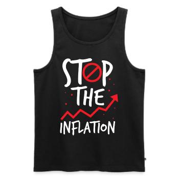 Stopping Inflation Stagflation Money Printing - Men's Premium Organic Tank Top - black - Front - Michal (187cm)