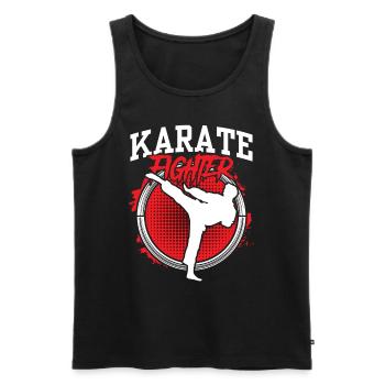 Karaté Fighter Karaté Arts Martiaux Arts Martiaux Arts Martiaux - Débardeur bio Premium Homme - noir - Devant - Michal (187cm)