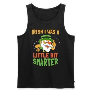 Iirish J’étais un peu plus intelligent Irlande irlandaise - Débardeur bio Premium Homme - noir - Devant - Michal (187cm)