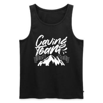 Höhlenforschung Team Höhlenwandern Cave Caving - Männer Premium Bio Tank Top - Schwarz - Vorne - AI Model Male 178 light (178cm)