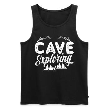 Höhle Erforschen Höhlenwandern Cave Caving - Männer Premium Bio Tank Top - Schwarz - Vorne - AI Model Male 178 light (178cm)