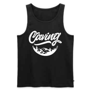 Höhlenforschung Caving Höhle Höhlenwandern Cave - Männer Premium Bio Tank Top - Schwarz - Vorne - AI Model Male 178 light (178cm)