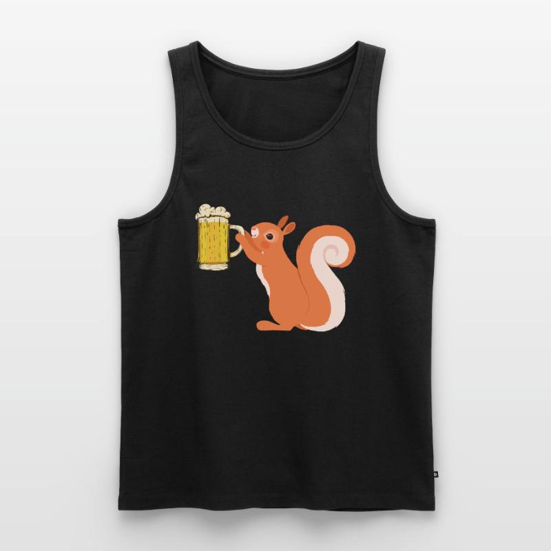 Eichhörnchen, lustiges Eichhörnchen, Eichhörnchen Männer Premium Bio Tank Top