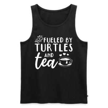 Turtle Lover — powered by turtles and - Men's Premium Organic Tank Top - black - Front - Michal (187cm)