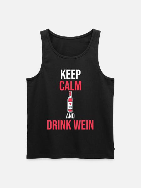 Keep calm and drink wine - Men's Premium Organic Tank Top - black