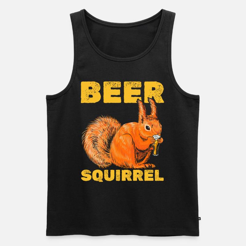 Funny squirrel, funny squirrel - Men's Premium Organic Tank Top - black