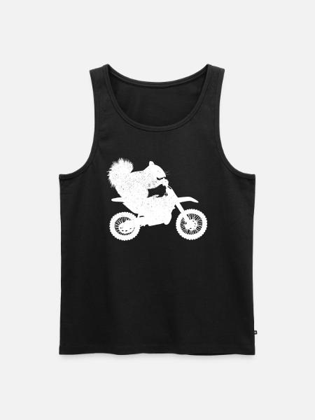 Funny Squirrel Dirtbike Motocross Funny - Men's Premium Organic Tank Top - black