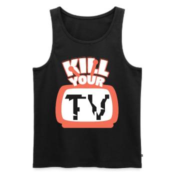 Your TV Television TV Shows - Men's Premium Organic Tank Top - black - Front - Michal (187cm)